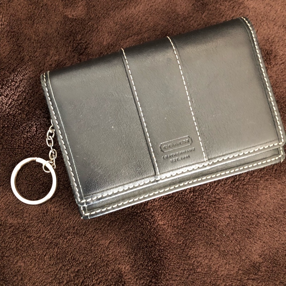 COACH black leather wallet